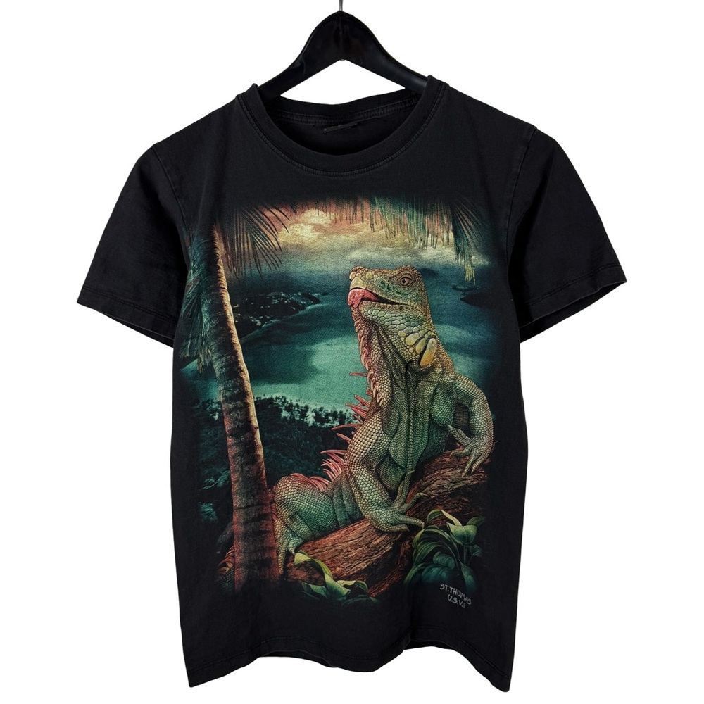 Vintage 90s Caballo Iguana St Thomas Animal Nature Graphic Shirt Size S